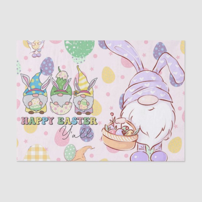 Pastel Gnomes sagen - Happy Oaster, Y'all! Seidenpapier (Vorderseite)