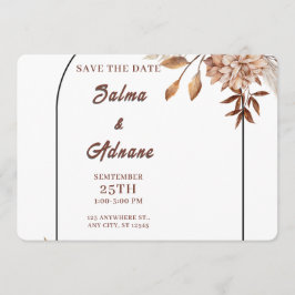 Pastel & Gold Floral Save the Date 