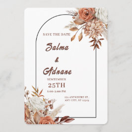 Pastel & Gold Floral Save the Date 