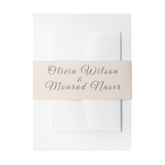 Pastel & Gold Floral Wedding Invitation Einladungsbanderole