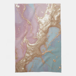 Pastel Gold Marble Geschirrtuch