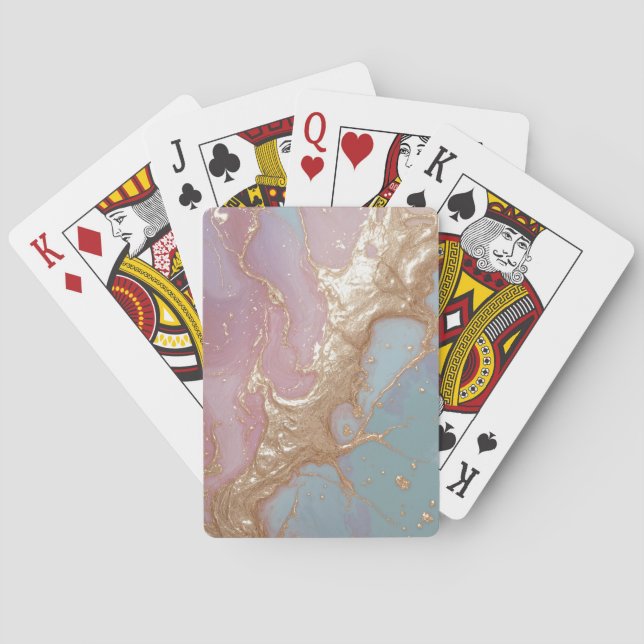 Pastel Gold Marble Spielkarten (Rückseite)