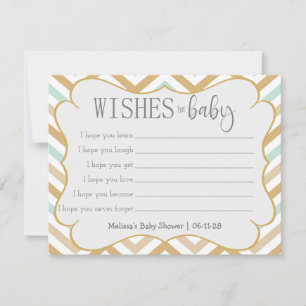 Pastel Gold und Green Zig Zag Baby wollen