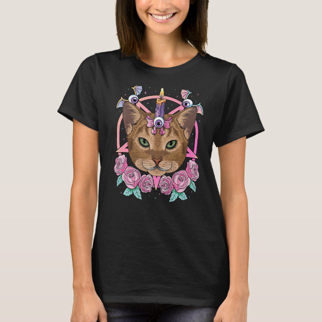 Pastel Goth Abyssinian Pagan Creepy Menhera Abyssi T-Shirt (Vorderseite)