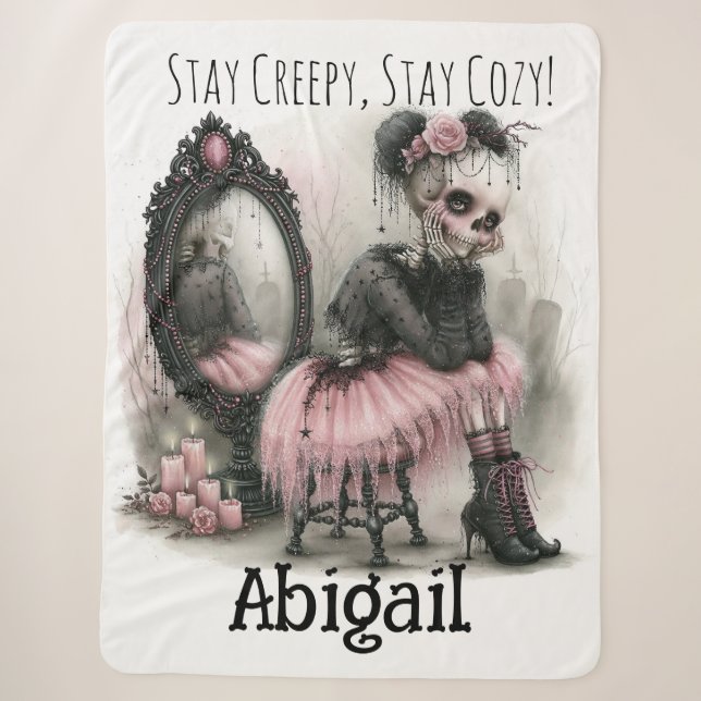 Pastel-Goth-Ästhetik Halloween  Sherpadecke (Vorderseite)