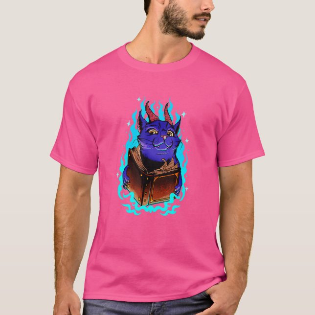 Pastel Goth Baphomet Cat Evil Pagan Gothic Kitten T-Shirt (Vorderseite)
