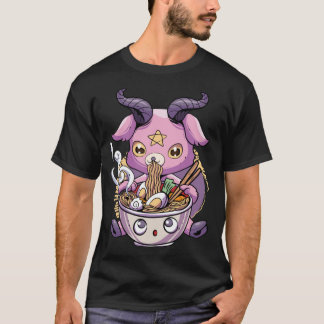 Pastel Goth Baphomet Ramen Noodles Japan Food Sata T-Shirt