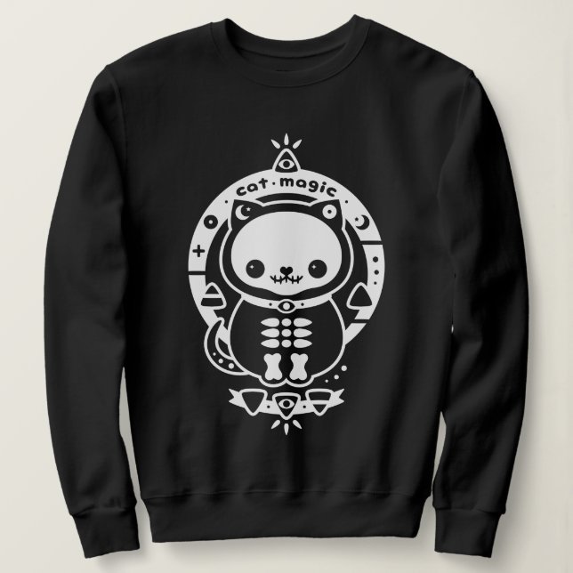Pastel Goth Cat Magic Sweatshirt (Design vorne)