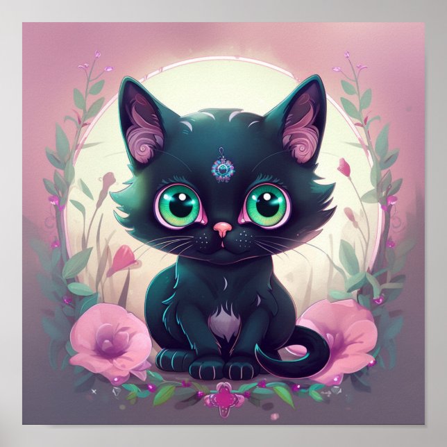 Pastel Goth Cat Poster (Vorne)