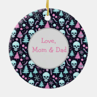 Pastel Goth Christmas Keramik Ornament