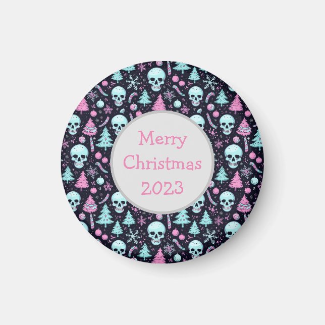 Pastel Goth Christmas Magnet (Vorne)