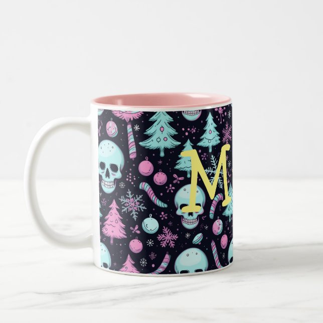 Pastel Goth Christmas Zweifarbige Tasse (Links)