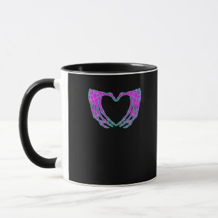 Pastel Goth Clothing, Skeleton Heart Hands Tasse