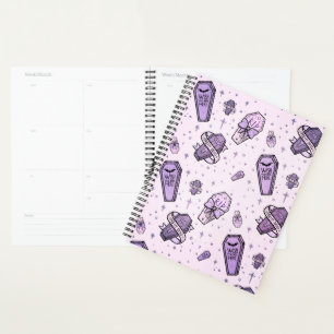 Pastel Goth Coffins Muster Planer