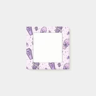 Pastel Goth Coffins Muster Post-it Klebezettel