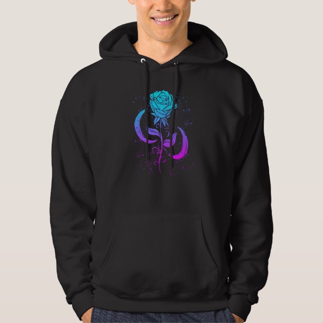Pastel Goth Creepy Gothic Witchcraft Rose Wicca Hoodie (Vorderseite)