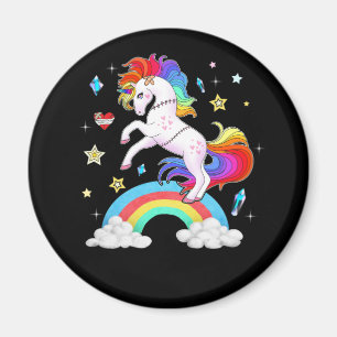 Pastel Goth Creepy Unicorn Magnet