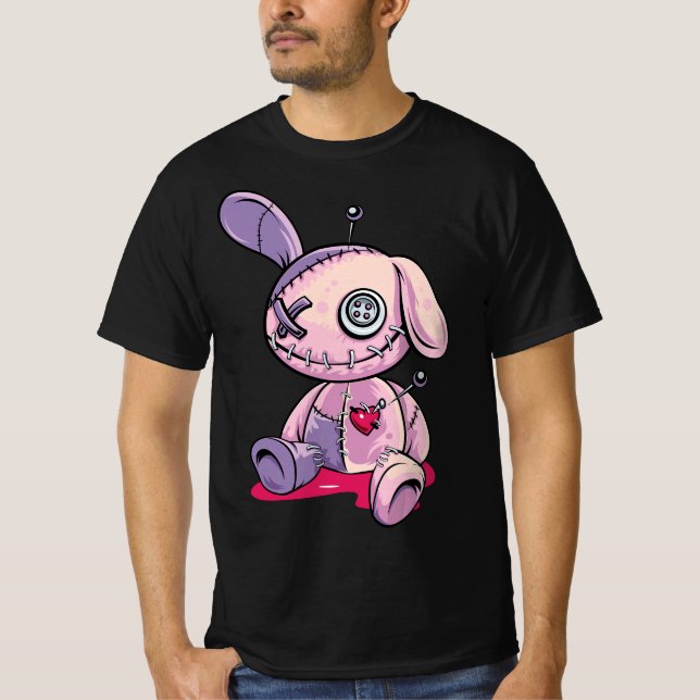 Pastel Goth Creepy Voodoo Doll Cute Aesthetic Doll T-Shirt (Vorderseite)
