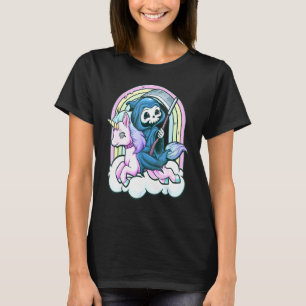 Pastel-Goth-Einhorn-Sensenmann-Emo-Skelett-Kunst G T-Shirt