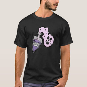Pastel-Goth-Flasche mit Jungen-Tränen, die Pastell T-Shirt
