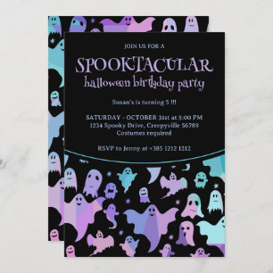 Pastel Goth Ghosts Halloween Party Einladung