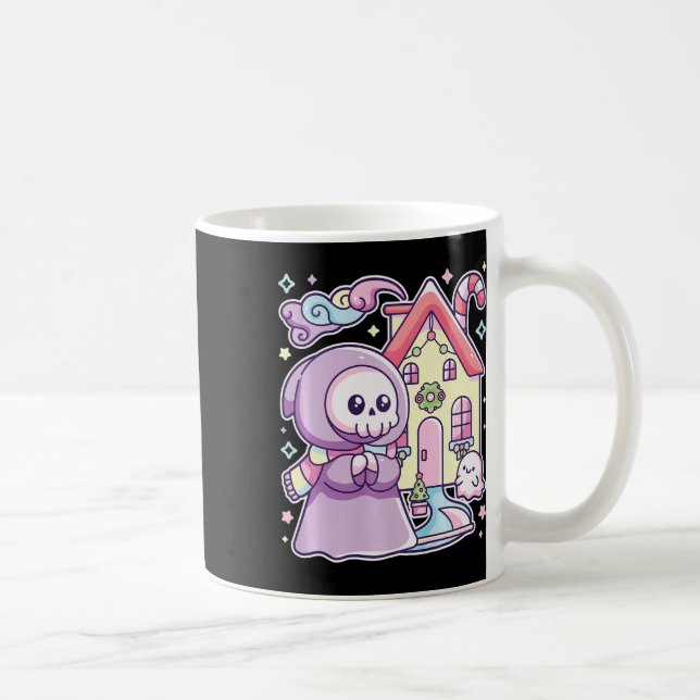 Pastel Goth Grim Sensenmann Xmas Halloween Easy Co Kaffeetasse (Rechts)