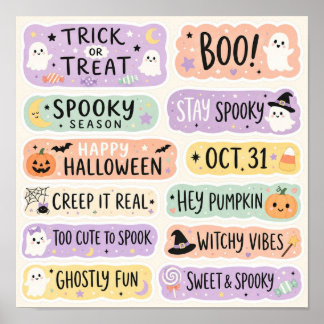 Pastel-Goth-Halloween Süße Geister Poster