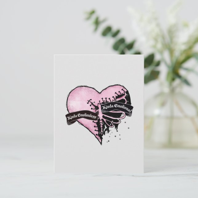 Pastel Goth Heart | emotional und emotional Postkarte (Stehend Vorderseite)