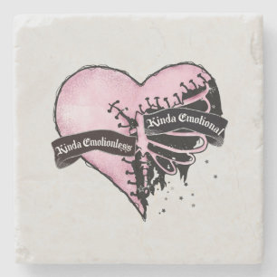 Pastel Goth Heart   emotional und emotional Steinuntersetzer