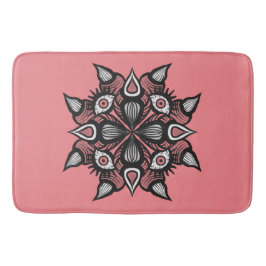 Pastel Goth Hexendesign - Schwarz-Rosa-Monster Badematte
