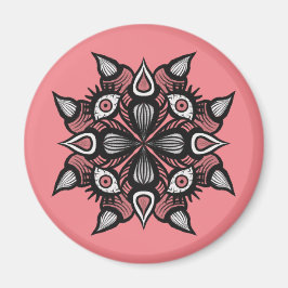 Pastel Goth Hexendesign - Schwarz-Rosa-Monster Magnet
