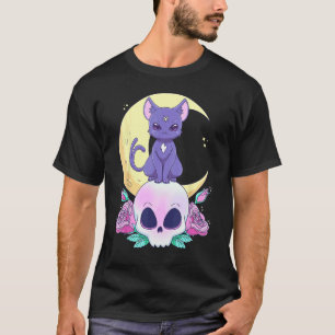 Pastel-Goth-Hexenkatze Süße Gruselige Wicca-Katze  T-Shirt