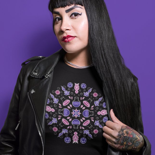 Pastel Goth Hexentränke mit Lila Pentagrammen T-Shirt (Von Creator hochgeladen)