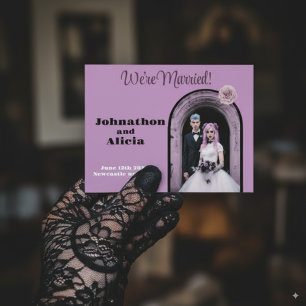 Pastel-Goth-Hochzeitseinladungskarte Ankündigungspostkarte