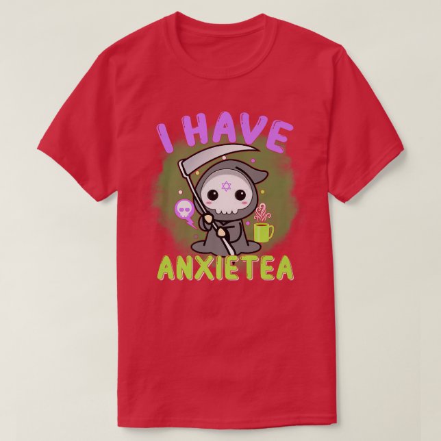 Pastel Goth Ich habe Aniety Kawaii Grim Teft Gesch T-Shirt (Design vorne)