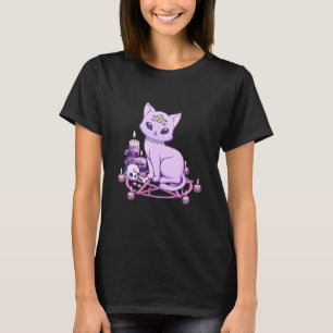 Pastel-Goth-Katze Gruselige Wicca-Katze Vamporwave T-Shirt