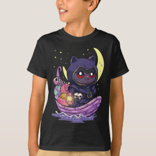 Pastel Goth Kawaii Anime Ferryman Cat With Yarn Cr T-Shirt