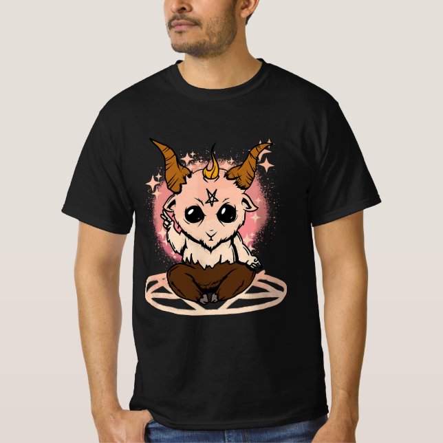 Pastel Goth Kawaii Clothing Baby Baphomet Satanic  T-Shirt (Vorderseite)