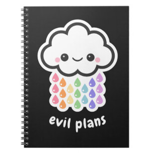 Pastel Goth Kawaii Cloud Evil Pläne Notizblock
