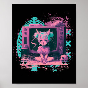 Pastel Goth Kawaii Creepy Niedlich Menhera Sad Ani Poster
