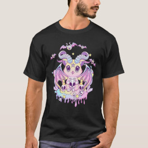 Pastel-Goth-Krampus-Katze-gruselige-Teufel-Katze-u T-Shirt