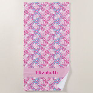 Pastel Goth Leopard Print Piratenflagge Strandtuch