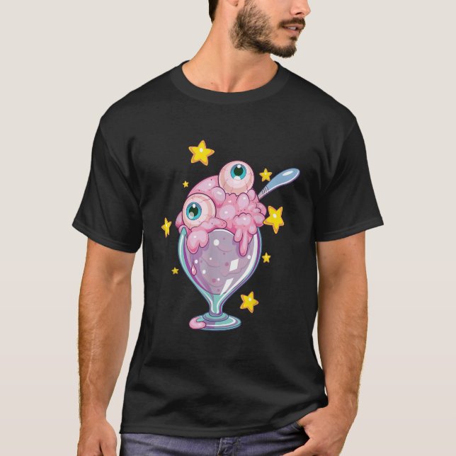 Pastel Goth Milkshake Spooky Monster Beängstigende T-Shirt (Vorderseite)