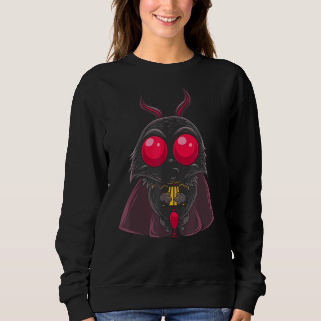 Pastel Goth Mothman Lamp Folklore Cryptid Creepy B Sweatshirt (Vorderseite)