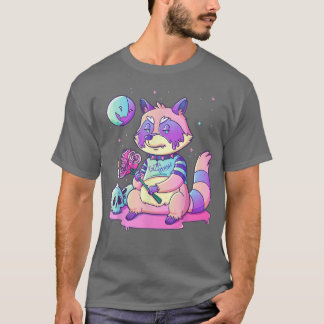 Pastel Goth Niedlich Creepy Raccoon Kawaii Goth Mü T-Shirt