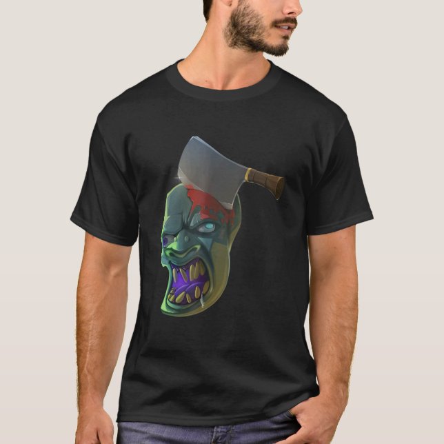 Pastel Goth Ork Face Fictional Monster Ogre Riese T-Shirt (Vorderseite)