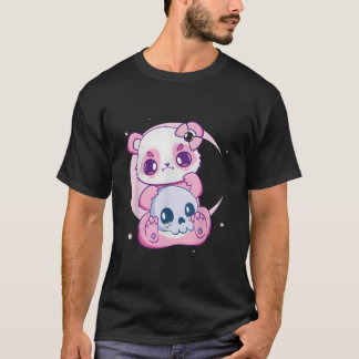 Pastel-Goth-Panda und Totenköpfe Gruselige Anime G T-Shirt