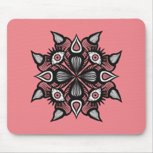 Pastel goth pink gruselige Monsterhexe Mousepad