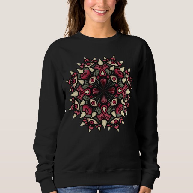 Pastel goth pink Horror circus gothic Sweatshirt (Vorderseite)