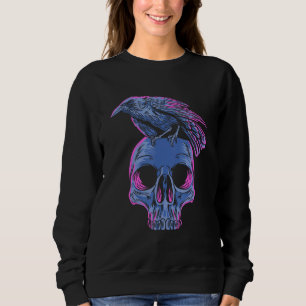 Pastel Goth Raven Crow auf Skull Emo Punk Gothic B Sweatshirt